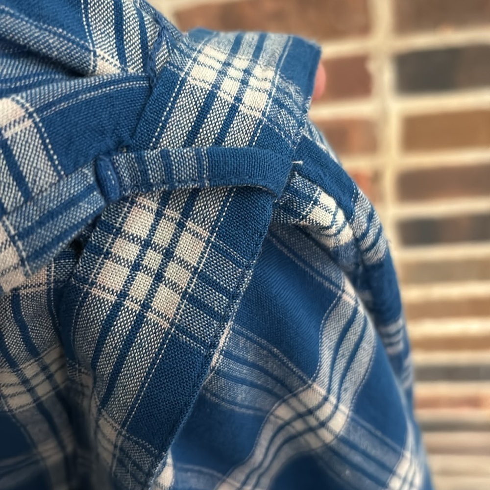 Womens Old Navy Tank Dress, Blue, Small Petite, Plaid, Petite - Picture 7 of 7